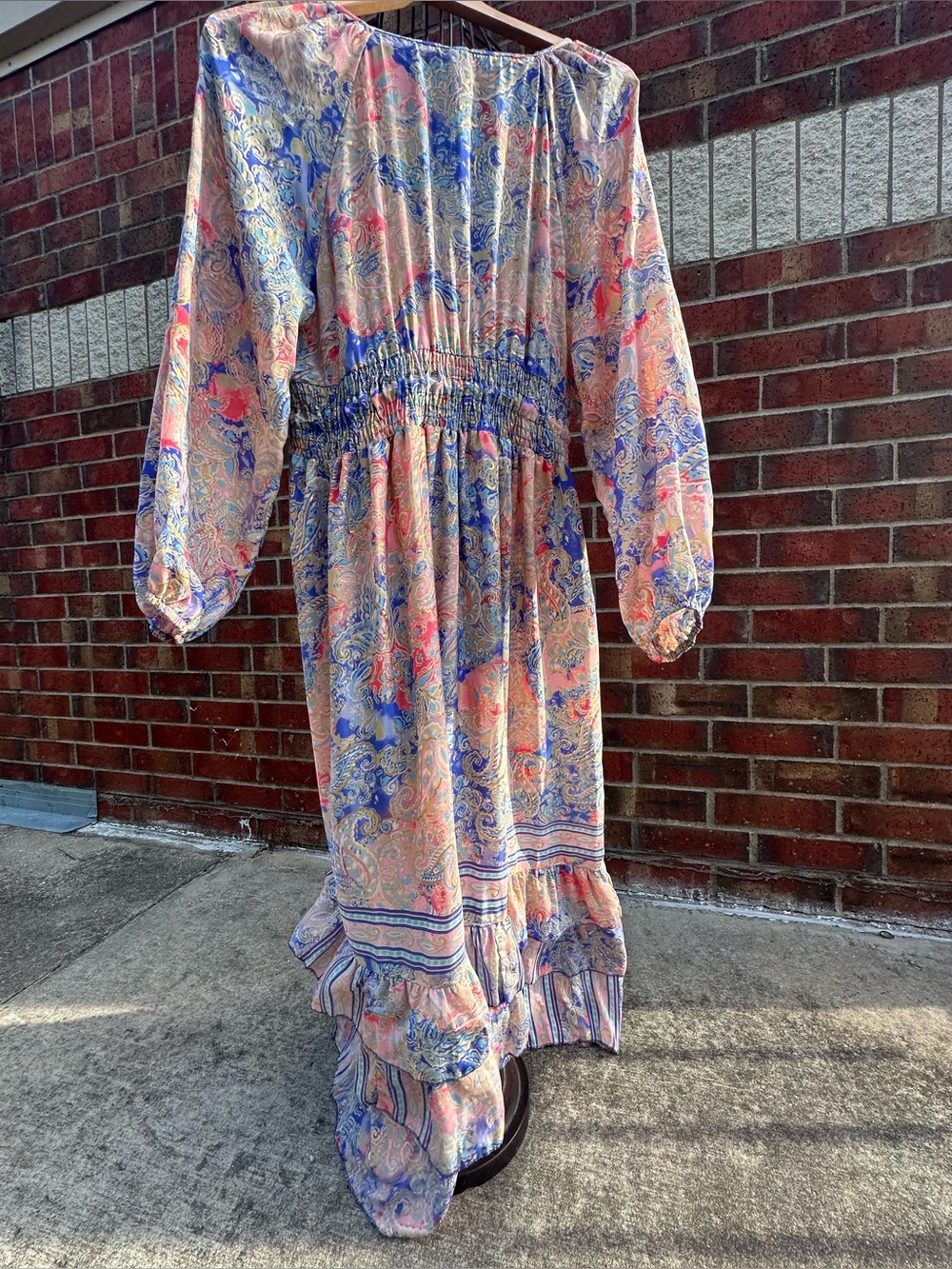 Me 2 Magic Anthropologie BOHO Maxi Ruffles Peasant Cottagecore Romantic Prairie - Picture 12 of 16